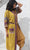  Turban Feathers Sakura Robe in Gold by Daughters of Culture