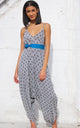  Black &amp; White Mosaic Tile Jumpsuit by Daughters of Culture