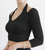 3/4 Sleeve Halter Cut Out Top