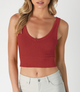 Chevron V Neck Crop Top