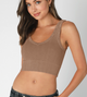 Chevron V Neck Crop Top