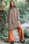 Rust Boho Mock Neck Dress