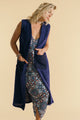  Navy Queen Maxi Vest by Daughters of Culture