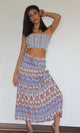 Blue Paisley Folk Skirt