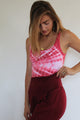 Tie Dye Chevron Crop Top