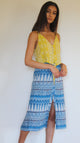 Arabian Blue Pencil Skirt