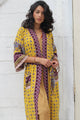  Turban Feathers Sakura Robe in Gold by Daughters of Culture