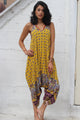 Gold Gold Turban Feathers Jumpsuit by Daughters of Culture