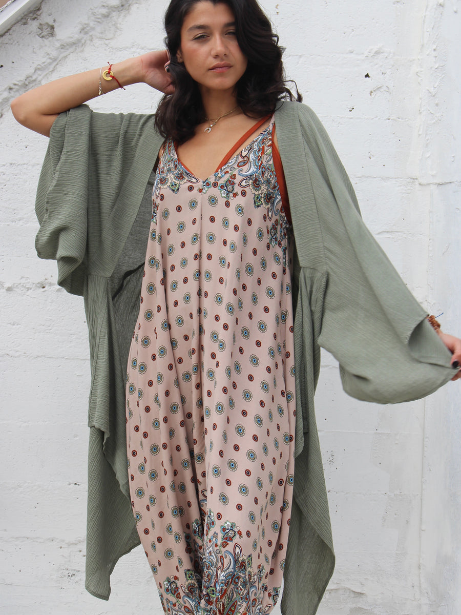 Potter Stone Wash Kimono {Willow} - Yoga Clothing by Daughters of Culture