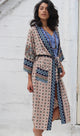  Turban Feathers Sakura Robe in Natural by Daughters of Culture