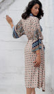  Turban Feathers Sakura Robe in Natural by Daughters of Culture