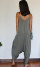 Sage Knit Jumpsuit with Pockets