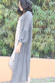 Charcoal Black Yukata Robe by Daughters of Culture