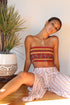 Aroma Brick Bandeau Top
