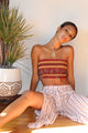 Aroma Brick Bandeau Top