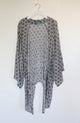 Black & White Mosaic Tile Kimono