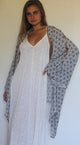 Black & White Mosaic Tile Kimono