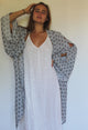 Black & White Mosaic Tile Kimono