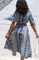  Blue Mantra Prayer Gown by Daughters of Culture