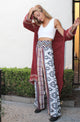 Wanderlust Robe in Maroon