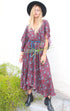 Blooming Ruby Petal Maxi Dress