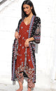  Black Turban Feathers Sakura Robe by Daughters of Culture