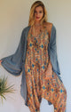 Stone Wash Kimono {Navy}
