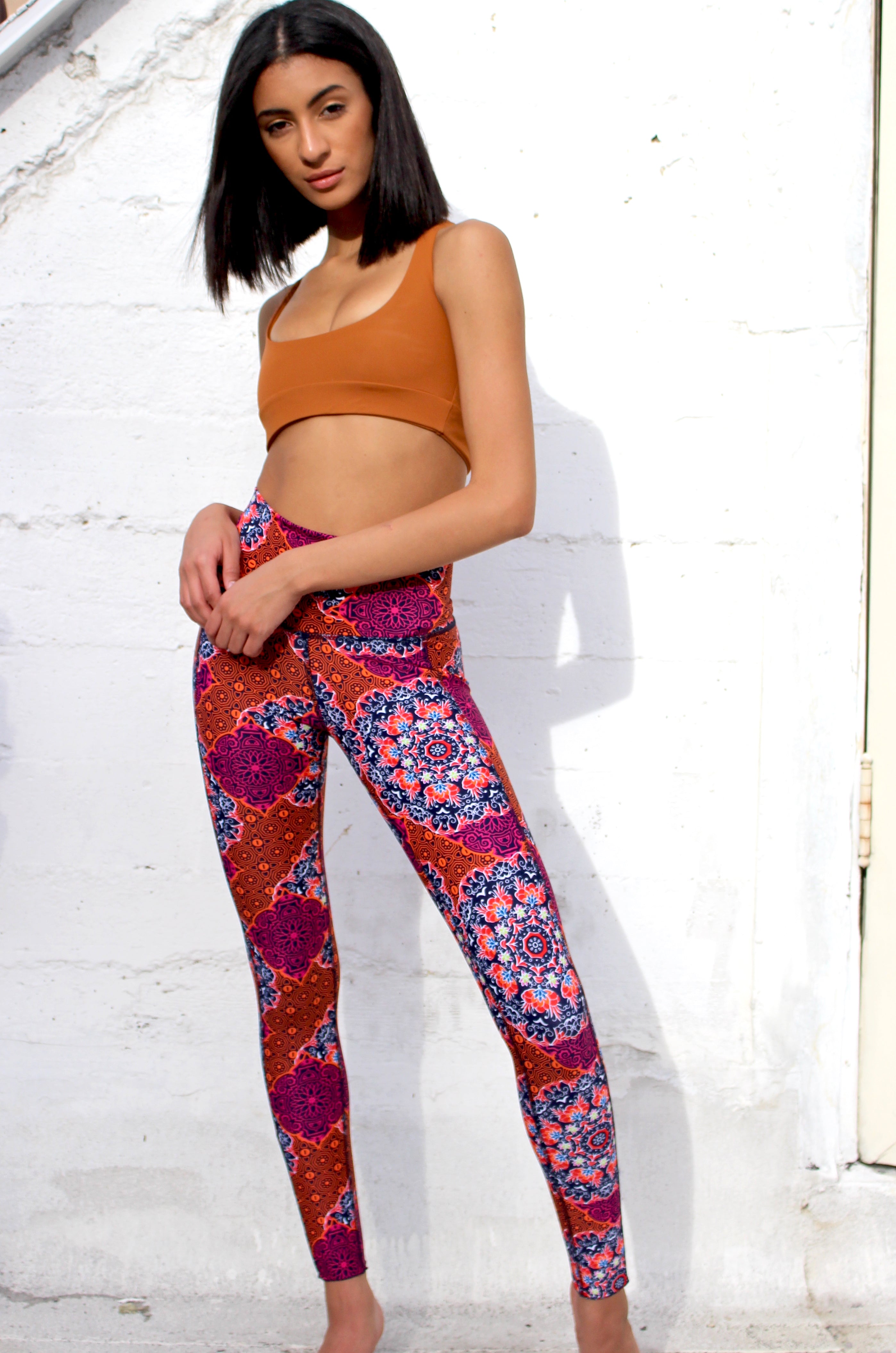 Red Shakti Rise Legging - Yoga Clothing by Daughters of Culture