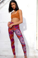 M/L Red Shakti Rise Legging by Daughters of Culture