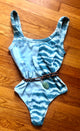 Crew Neck "Tiger"Tie Dye Bodysuit