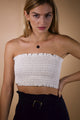 White Bandeau Top