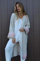 White Long Sleeve Yoga Harem Jumpsuit