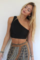 Rib One Shoulder Top