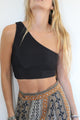 Rib One Shoulder Top