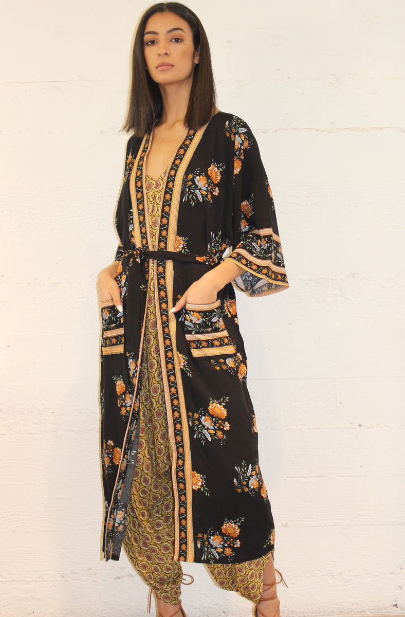 Roma Sakura Robe - Yoga Clothing by Daughters of Culture