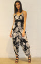 Black &amp; White Black &amp; White Japanese Blossom Jumpsuit by Daughters of Culture