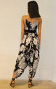  Black &amp; White Japanese Blossom Jumpsuit by Daughters of Culture