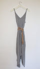 Heather Grey Yoga Knit Jumpsuit with Pockets