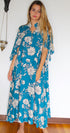 Hibiscus Teal Prayer Gown