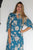 Hibiscus Teal Prayer Gown