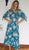 Hibiscus Teal Prayer Gown