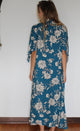 Hibiscus Teal Prayer Gown