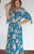 Hibiscus Teal Prayer Gown