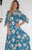 Hibiscus Teal Prayer Gown