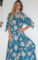 Hibiscus Teal Prayer Gown