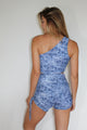 Denim One Shoulder Top