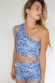 Denim One Shoulder Top