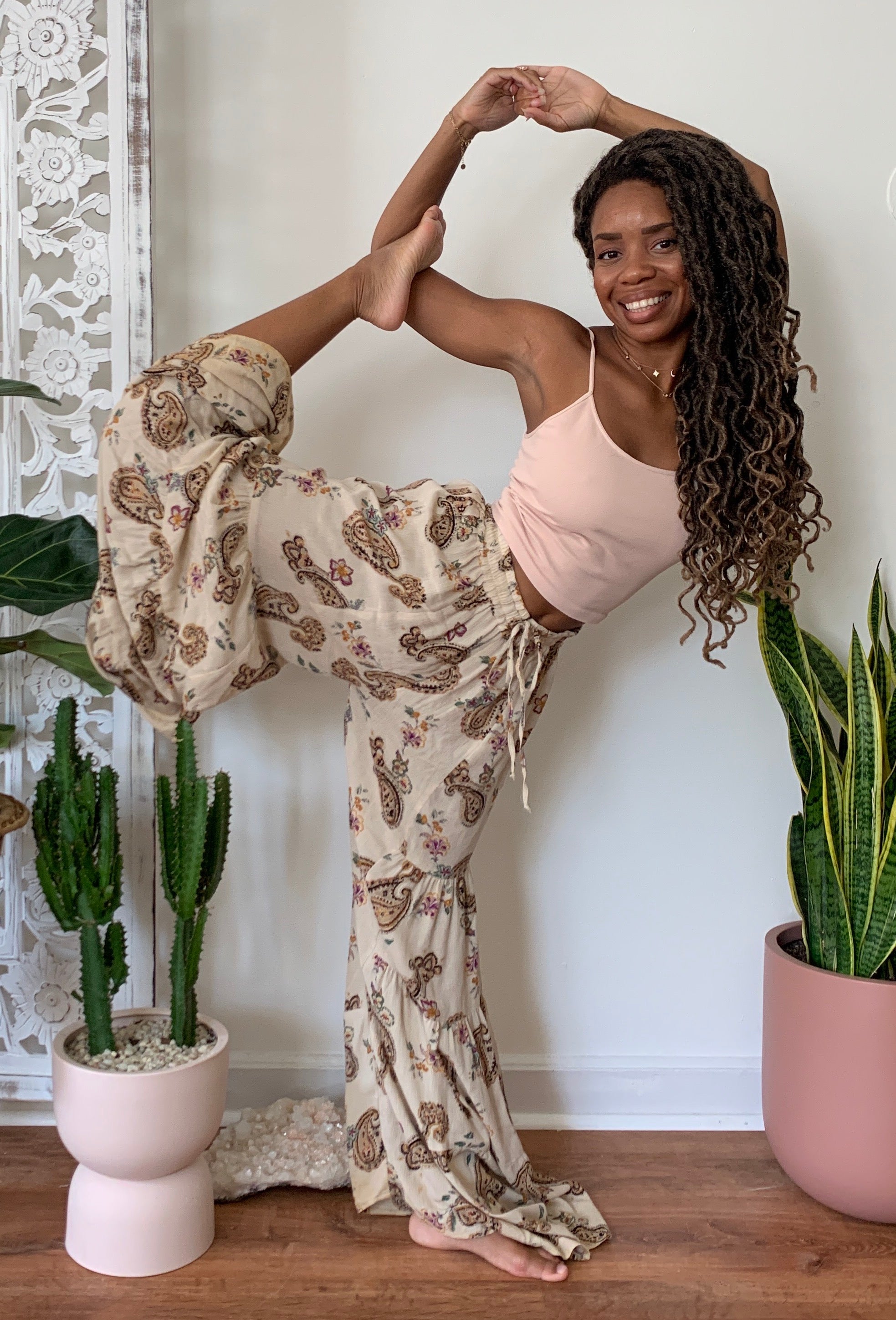 Fleur De Lis Empress Lounge Pant - Yoga Clothing by Daughters of