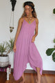Plum Stone Wash Handkerchief Dress