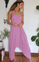 Plum Stone Wash Handkerchief Dress